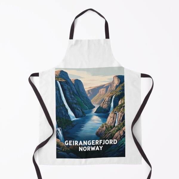 Item preview, A Vintage Travel Illustration of Geirangerfjord - Norway designed and sold by GoodOldVintage.
