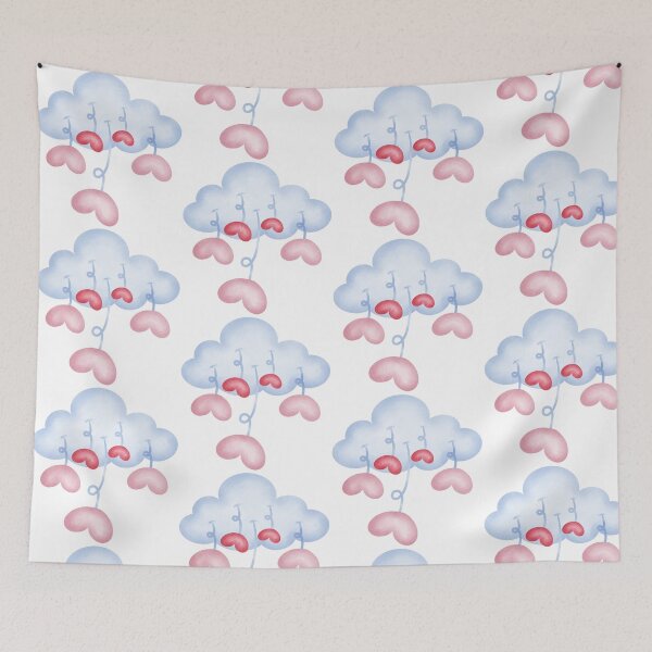 Item preview, Sweet Love Cloud with Dangling Hearts designed and sold by AHZ05.