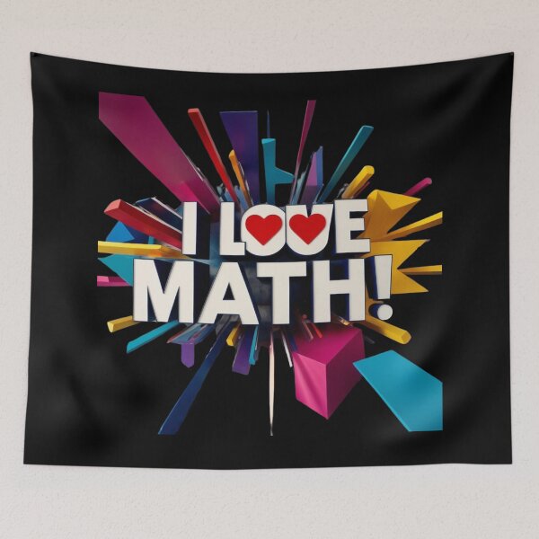 Item preview, I love Math Mathematic School Teacher Student designed and sold by Design_Your_Day.
