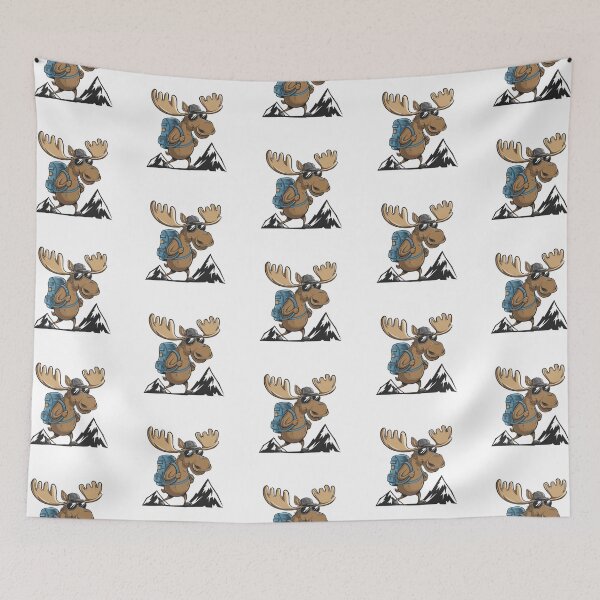 Item preview, Funny Cool Moose Hiker Lover ,Moose Hiking Adventure designed and sold by SOUFIANE1991.