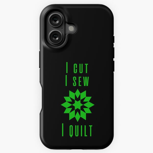 Item preview, Quilting motto I cut I sew I quilt - green designed and sold by Silva Rerum.