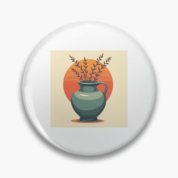 Artikelvorschau, Minimalistische Retro-Keramikvase entworfen und verkauft von ArtQueen777.