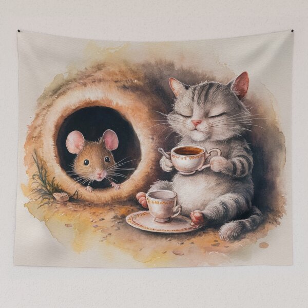 Item preview, invitation to a cup of tea, watercolor  designed and sold by elegantpaterns.