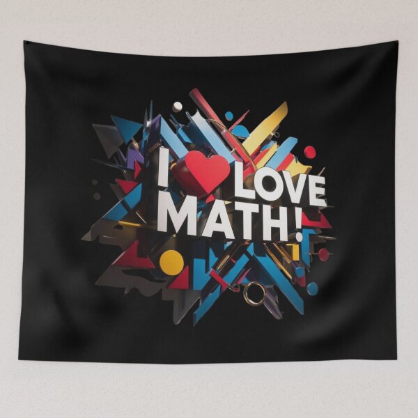 Item preview, I love Math Mathematic School Teacher Student designed and sold by Design_Your_Day.