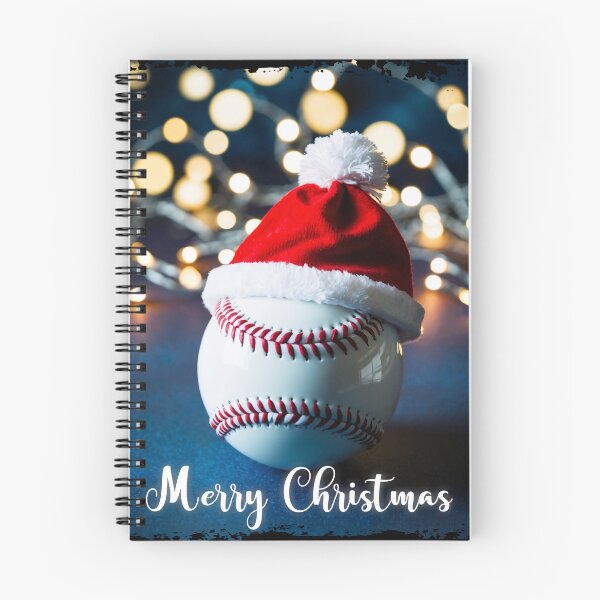 Item preview, Baseball ball, adorned with a traditional red Christmas hat Merry Christmas designed and sold by ArtisticPen-art.