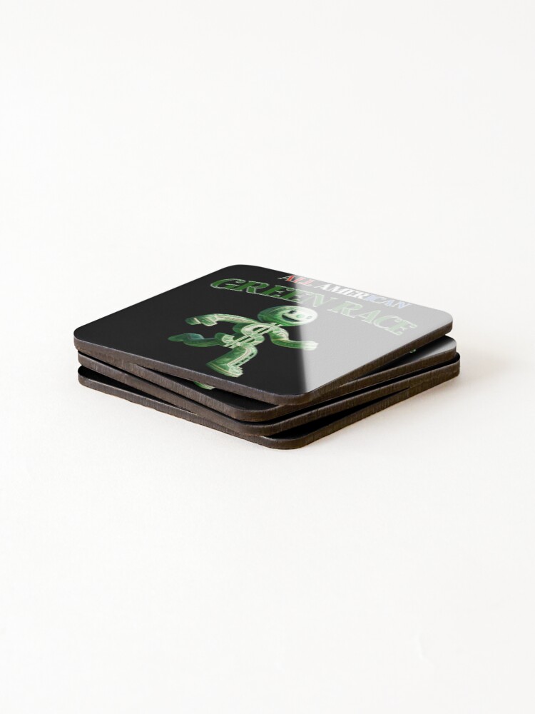 Thumbnail 4 of 5, Coasters (Set of 4), GREEN RACE designed and sold by BabaSoti.
