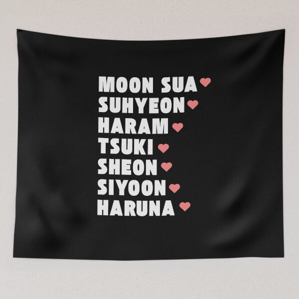 Item preview, Billlie with Member Names Kpop Group Design BLACK designed and sold by AJUNICE STUDIO.