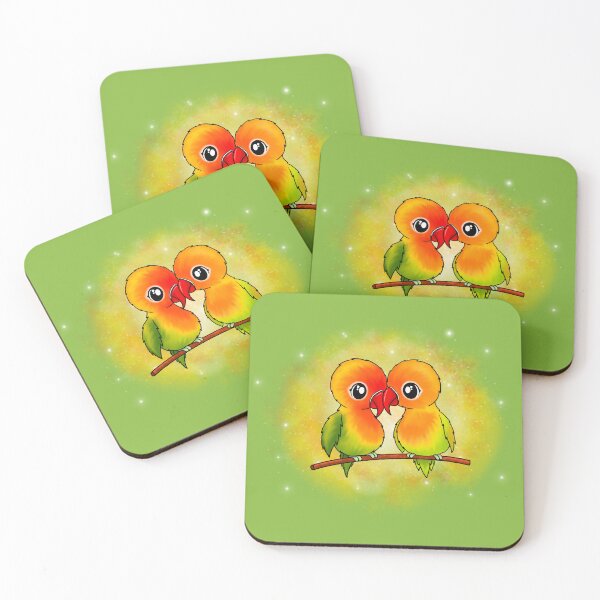 Item preview, two cute lovebirds designed and sold by Pezi-Creation.