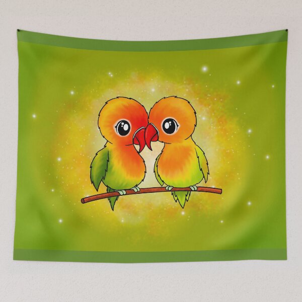 Item preview, two cute lovebirds designed and sold by Pezi-Creation.