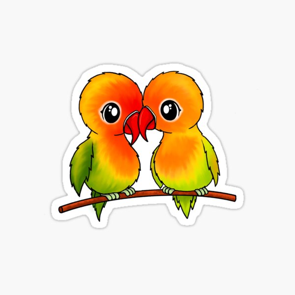 Item preview, two cute lovebirds designed and sold by Pezi-Creation.