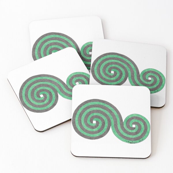 Item preview, green and black spiral designed and sold by nounouangelique.