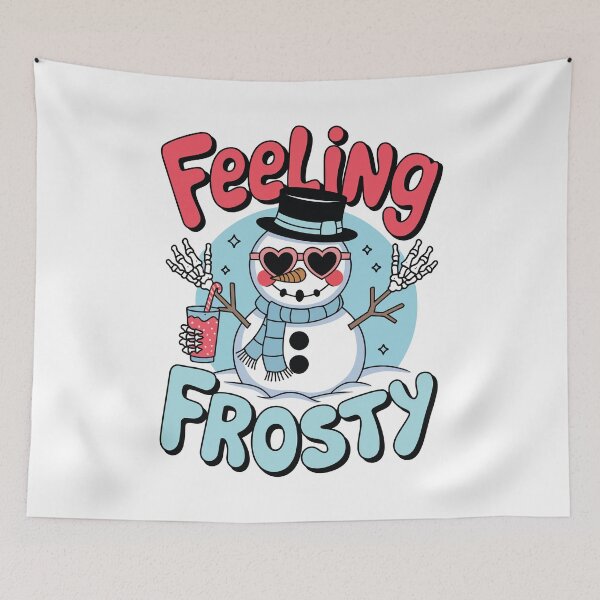 Item preview, Feeling Frosty: Festive Gothic Fun T-Shirt Design designed and sold by HaweeWear.