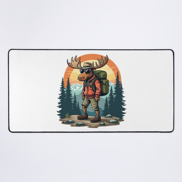 Item preview, Funny Cool Moose Hiker Lover ,Moose Hiking Adventure designed and sold by SOUFIANE1991.