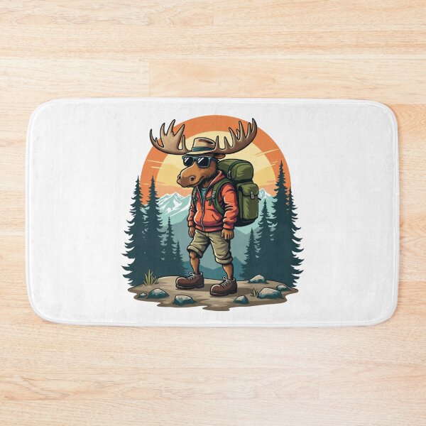 Item preview, Funny Cool Moose Hiker Lover ,Moose Hiking Adventure designed and sold by SOUFIANE1991.