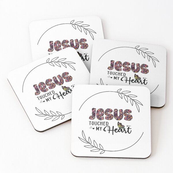Item preview, Jesus Touched my Heart, Christian Bible Verse Design designed and sold by Our Bible Journey.
