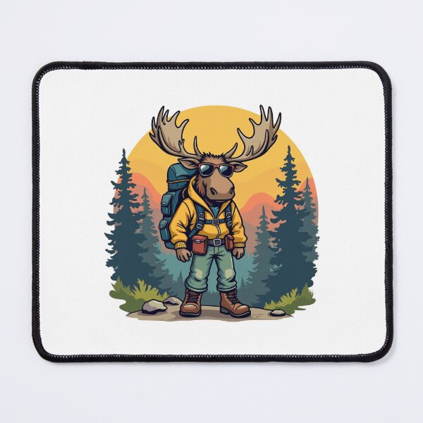Item preview,  Funny Cool Moose Hiker Lover ,Moose Hiking Adventure designed and sold by SOUFIANE1991.
