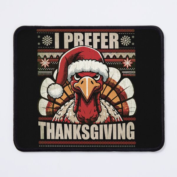Item preview, Funny Thanksgiving Turkey Design, Thanksgiving vs Christmas, grunge effect designed and sold by Collagedream.