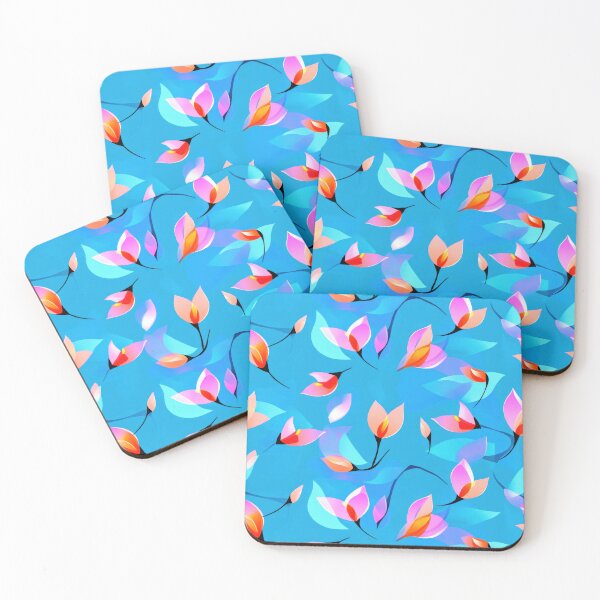 Item preview, Bright floral pattern with organic flower shapes designed and sold by GabbyKI261.