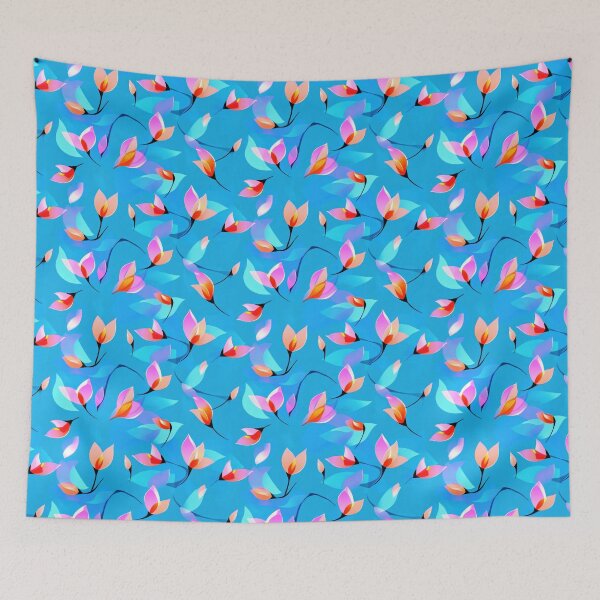 Item preview, Bright floral pattern with organic flower shapes designed and sold by GabbyKI261.