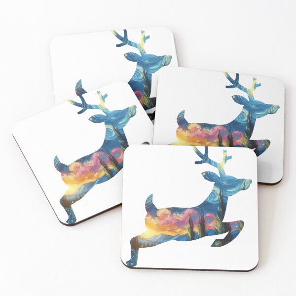 Item preview, Starry Night by Van Gogh in Christmas Deer Shape designed and sold by Kembly18.
