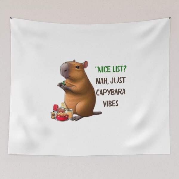 Item preview, Festive Capybara Christmas | Funny Holiday Art for a Cheerful Season designed and sold by MiszungART.