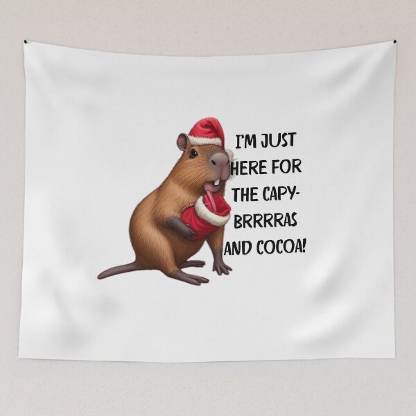 Item preview, Festive Capybara Christmas | Funny Holiday Art for a Cheerful Season designed and sold by MiszungART.