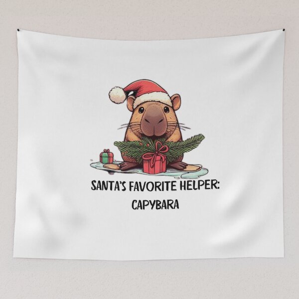 Item preview, Festive Capybara Christmas | Funny Holiday Art for a Cheerful Season designed and sold by MiszungART.