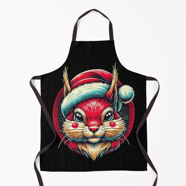 Item preview, Happy Squirrel With Santa Hat designed and sold by LuminOrb.