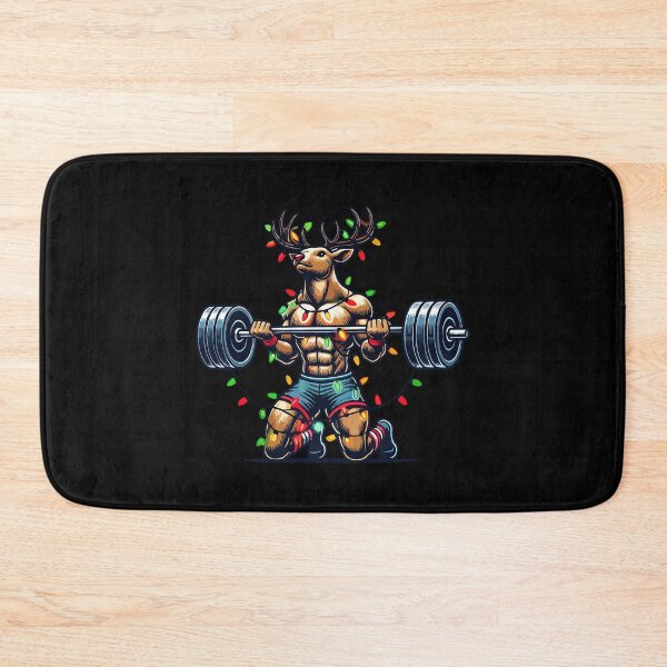 Item preview, Christmas Bodybuilder Reindeer Strength designed and sold by LuminOrb.
