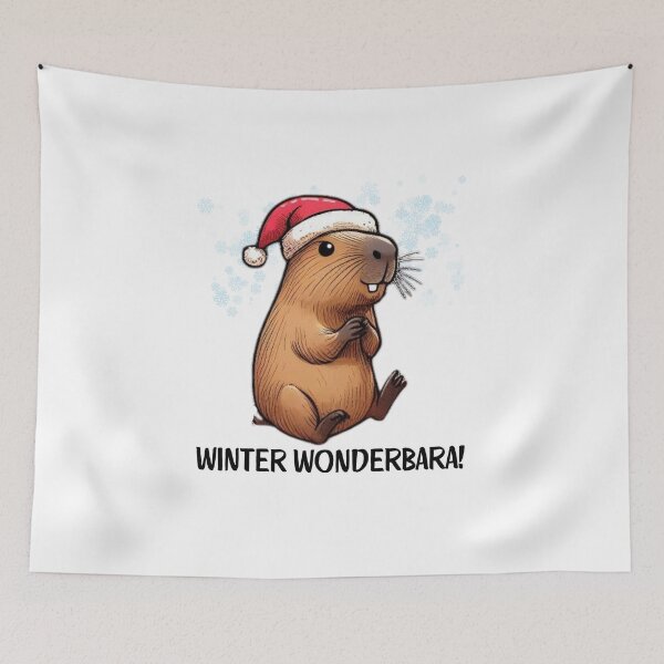 Item preview, Festive Capybara Christmas | Funny Holiday Art for a Cheerful Season designed and sold by MiszungART.