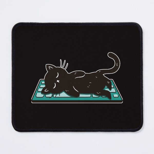 Item preview, Funny Black Cat Sleeping on Keyboard Design designed and sold by DrawHandArt.