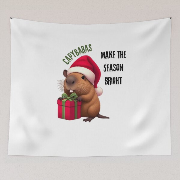 Item preview, Festive Capybara Christmas | Funny Holiday Art for a Cheerful Season designed and sold by MiszungART.