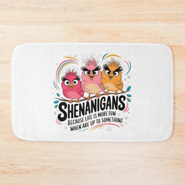 Item preview, Mischievous Birds "Shenanigans" Funny Cartoon Design designed and sold by GemBob Creations.