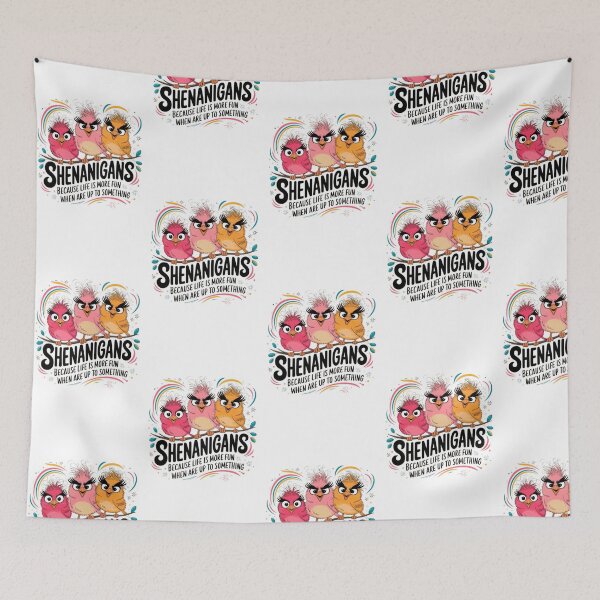 Item preview, Mischievous Birds "Shenanigans" Funny Cartoon Design designed and sold by GemBob Creations.