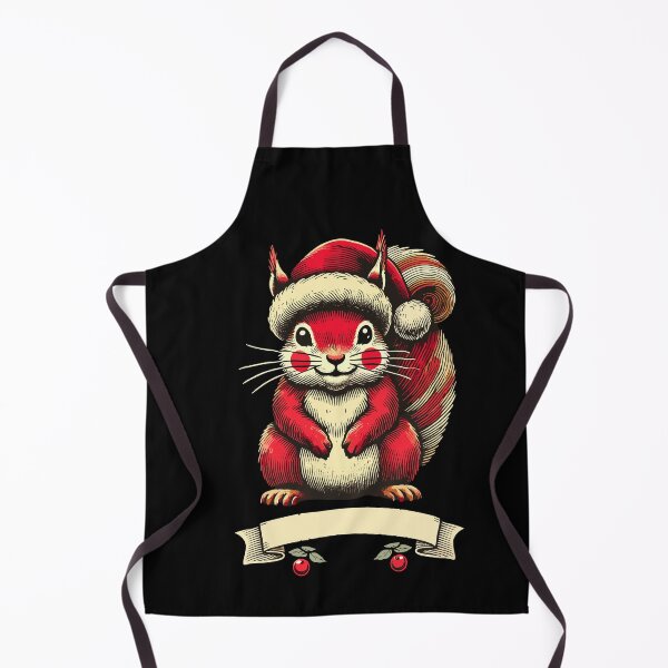 Item preview, Christmas Squirrel With Santa Hat designed and sold by LuminOrb.