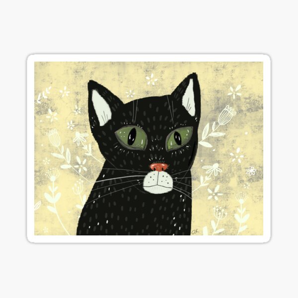 Black cat  Sticker