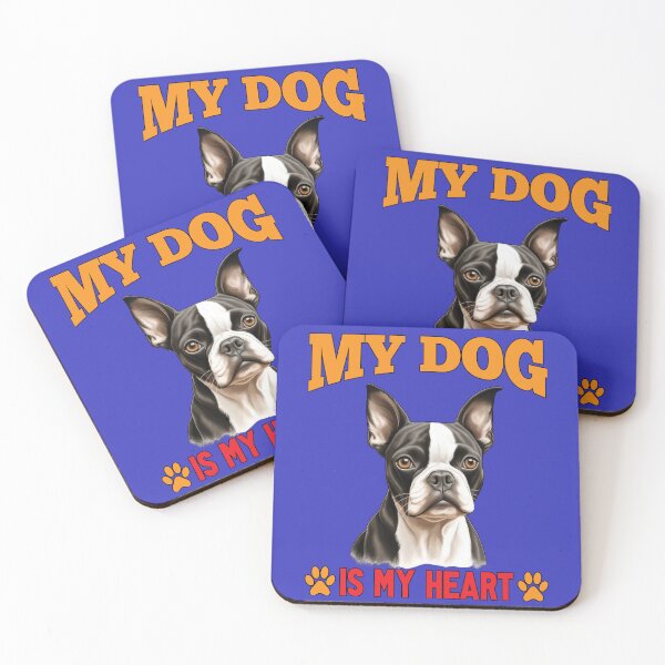 Item preview, Boston Terrier Dog Pet Owner Design My Dog Is My Heart designed and sold by fantasticdesign.