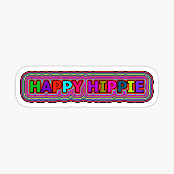 Vista previa del artículo con la obra «Palabras hippies alegres y coloridas Líneas hippies retro y alucinantes 4 de 4», diseñado y vendido por Beachy.