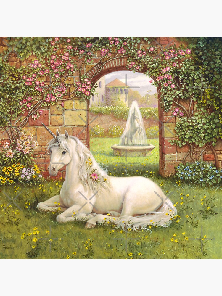 Thumbnail 5 of 5, Coasters (Set of 4), Unicorn Garden designed and sold by RuthSanderson.