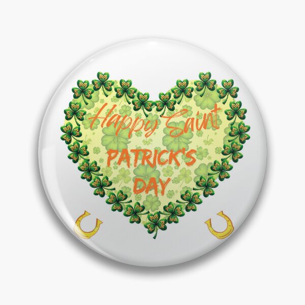 Item preview, St. Patrick's Lucky Charm: A harmonious heart pattern featuring shamrocks of various sizes and shades of green, arranged in a heart shape to give a pleasing and balanced design. designed and sold by Grang Art Artistic Designs.