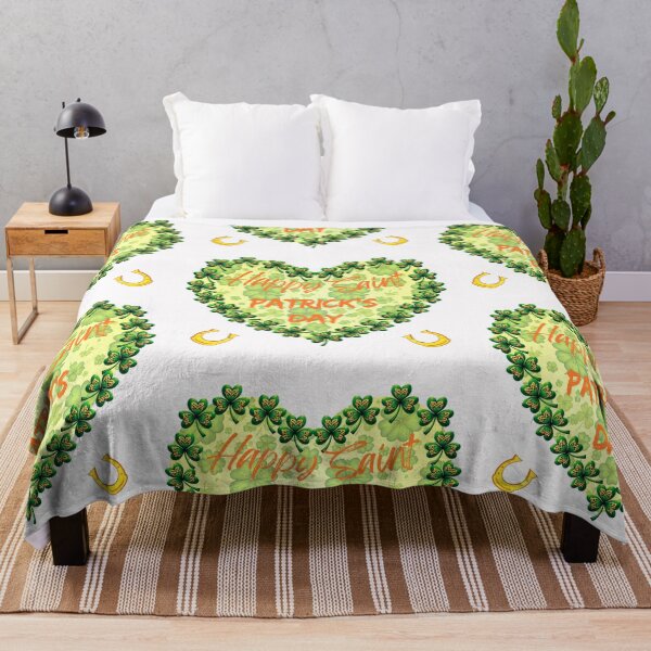 Item preview, St. Patrick's Lucky Charm: A harmonious heart pattern featuring shamrocks of various sizes and shades of green, arranged in a heart shape to give a pleasing and balanced design. designed and sold by Grang Art Artistic Designs.