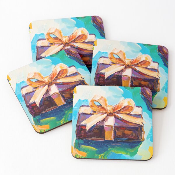 Item preview, Merry Christmas: Intricate Chocolate Gift Boxes - Bold Ribbons and Swirling Celebration designed and sold by OlfactoART Studio.