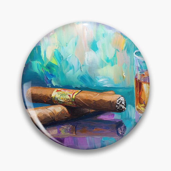 Item preview, Whiskey and Cigars - Bold Brushstrokes, Vibrant Energy, and Luxurious Indulgence Generative AI designed and sold by OlfactoART Studio.