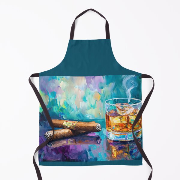 Item preview, Whiskey and Cigars - Bold Brushstrokes, Vibrant Energy, and Luxurious Indulgence Generative AI designed and sold by OlfactoART Studio.