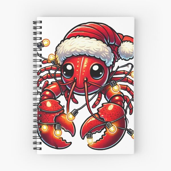 Item preview, Festive Lobster with Santa Hat and Christmas Lights designed and sold by AIARTIST1.