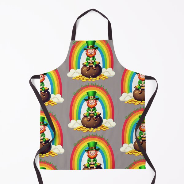 Item preview, leprechaun's Pot of Gold: A harmonious Saint Patrick's image featuring a leprechaun sitting on a pot of gold beneath a colorful rainbow to give a pleasing and balanced design. designed and sold by Grang Art Artistic Designs.