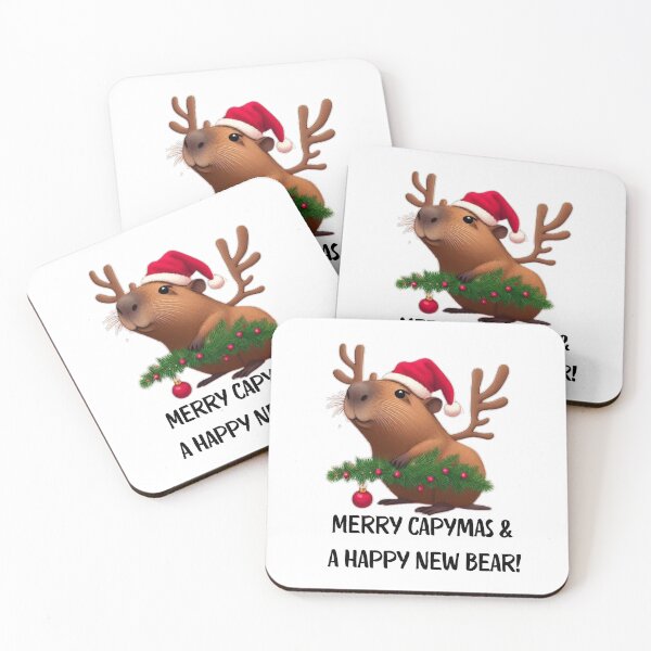 Item preview, Festive Capybara Christmas | Funny Holiday Art for a Cheerful Season designed and sold by MiszungART.