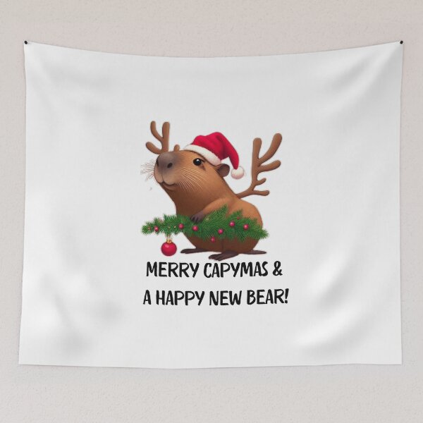 Item preview, Festive Capybara Christmas | Funny Holiday Art for a Cheerful Season designed and sold by MiszungART.