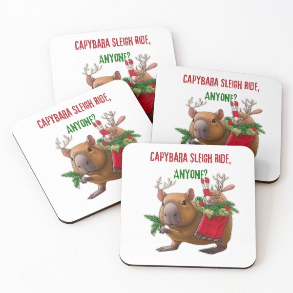 Item preview, Festive Capybara Christmas | Funny Holiday Art for a Cheerful Season designed and sold by MiszungART.