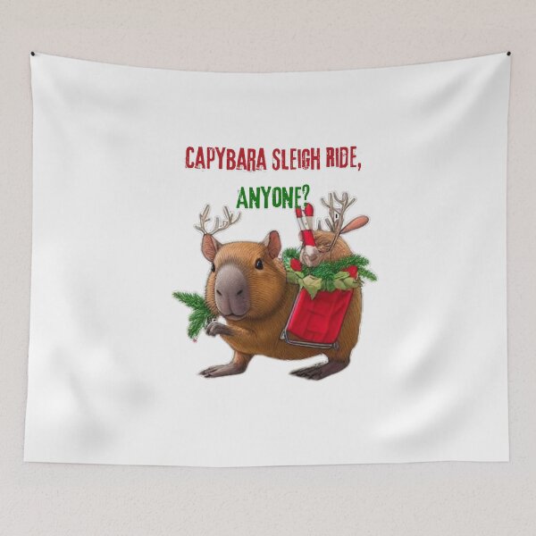 Item preview, Festive Capybara Christmas | Funny Holiday Art for a Cheerful Season designed and sold by MiszungART.